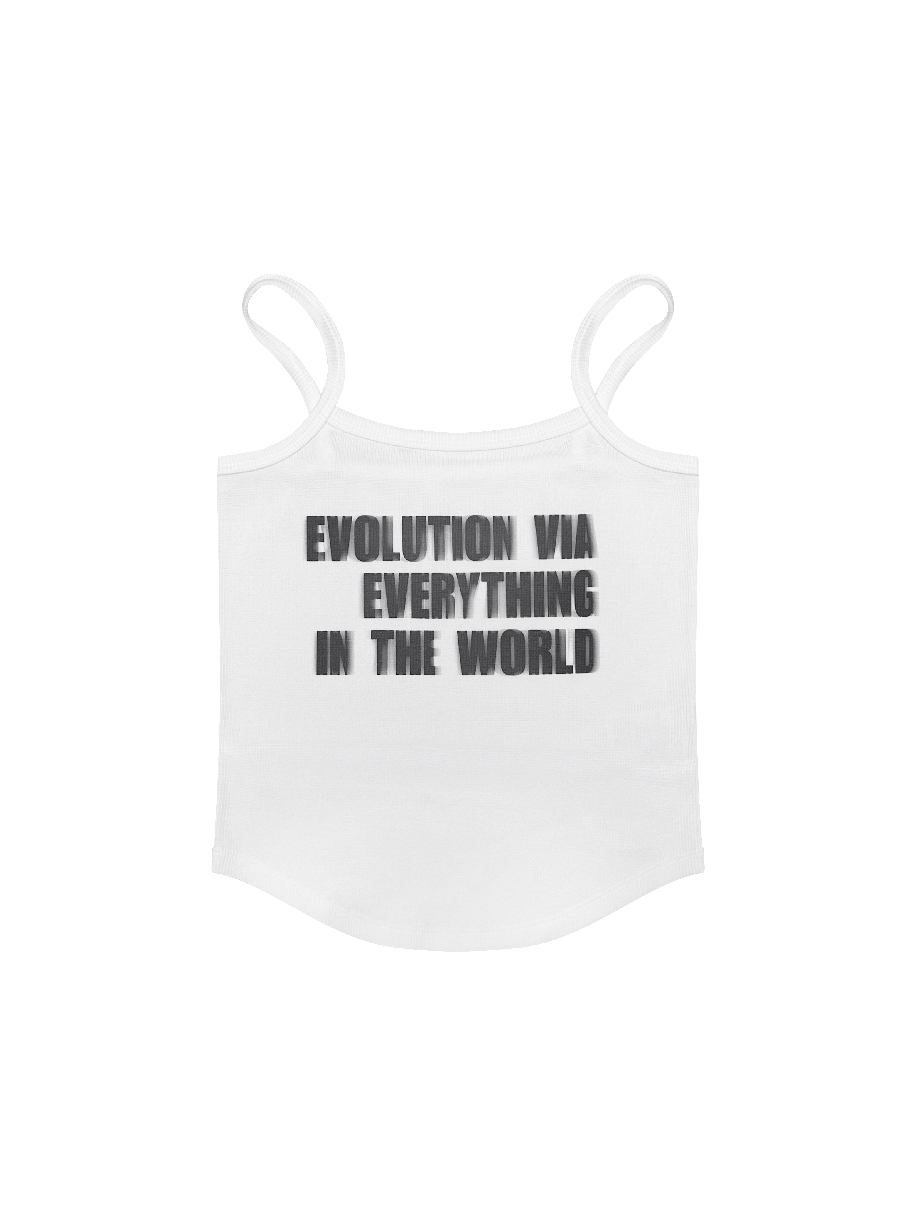 (W) HAZY STRAP TANK TOP WHITE